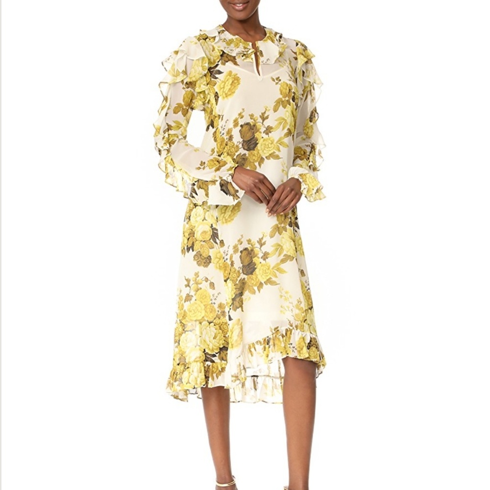 High Low Hem Ruffle Dress from BARNEYS NEW YORK